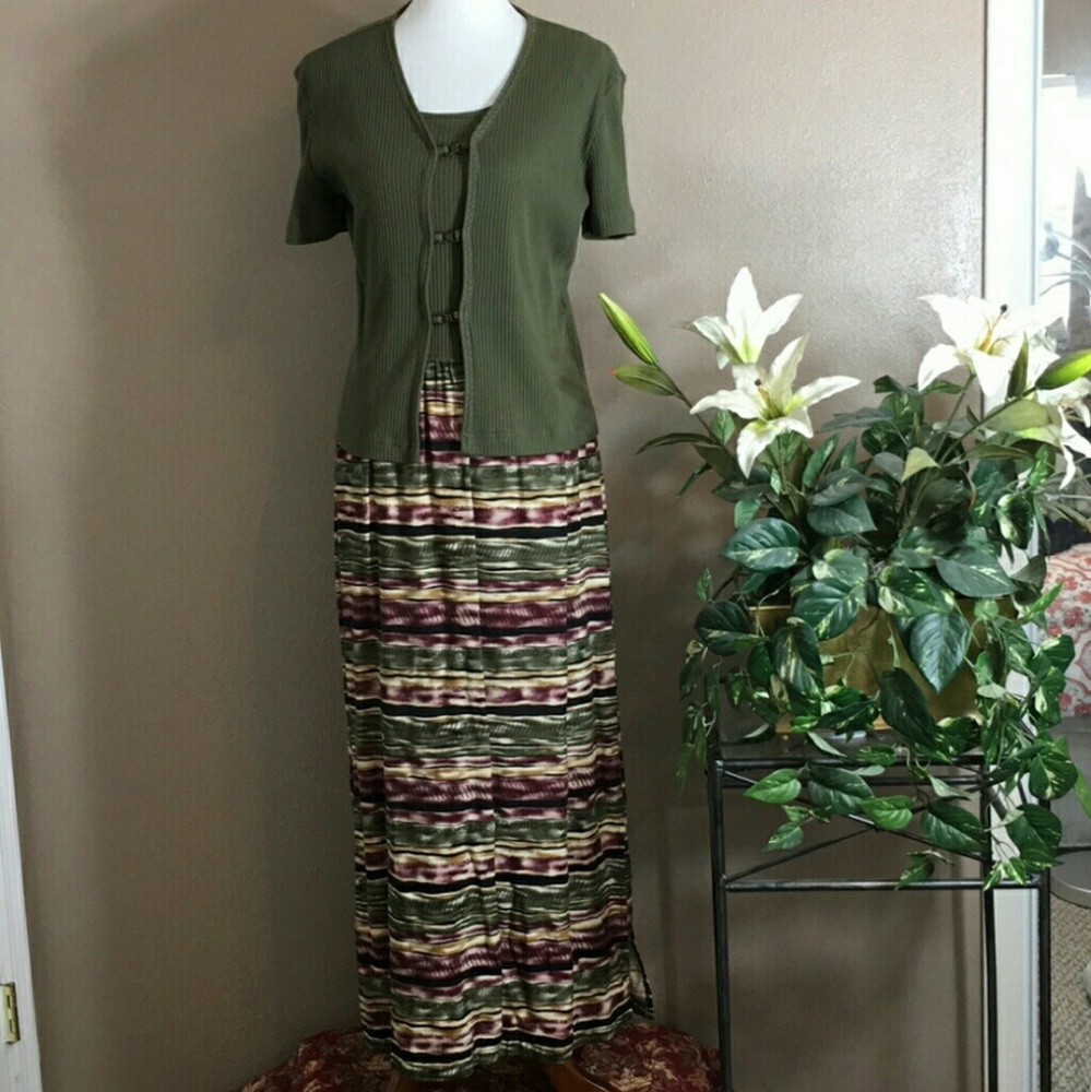 Printed Dress with Jacket